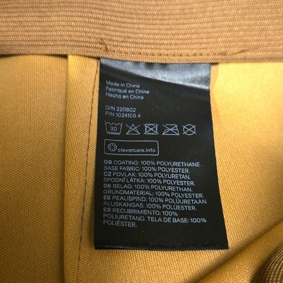 Women's faux leather pull-on pants - light brown, size US 4-6 - Picture 6 of 10